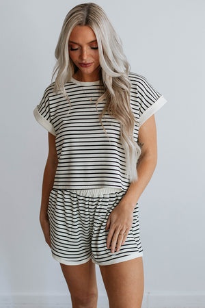 Too Good to be True Stripped Short Set