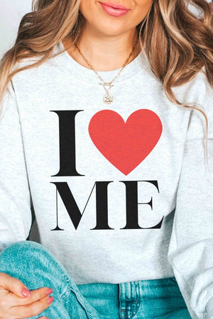 I LOVE ME Graphic Sweatshirt