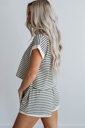 Too Good to be True Stripped Short Set