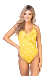 Yellow Polka Dot One Piece