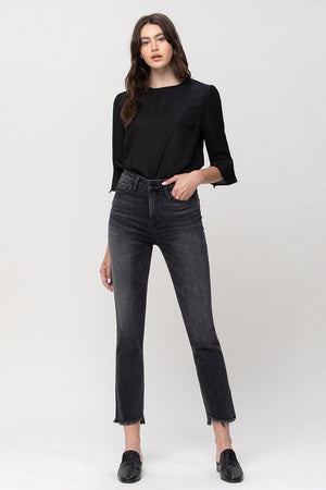 High Rise Straight Crop Denim