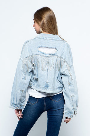 Rhinestone Cowgirl Vibes Denim Jacket