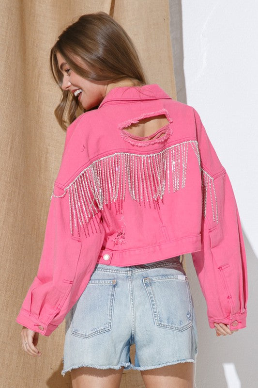 Rhinestone Cowgirl Vibes Denim Jacket