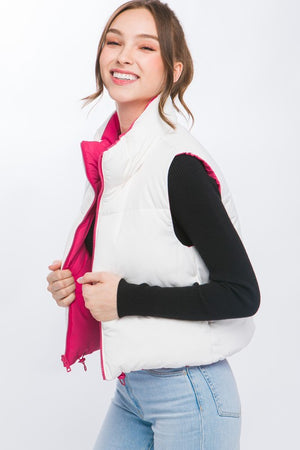 Woven Solid Reversible Vest