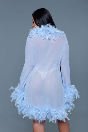 Lux Robe Faux Feathers