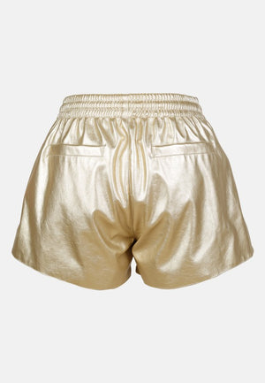 Welcome to New York Metallic Drawstring Shorts