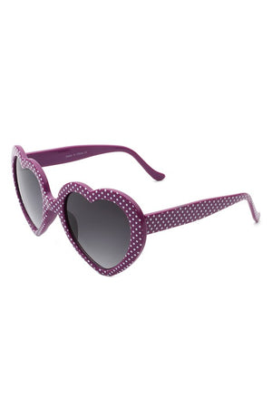 Women Mod Colorful Party Heart Shaped Sunglasses