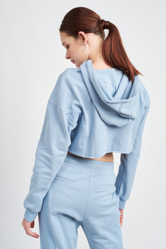 Lunch Date Cropped Hoodie