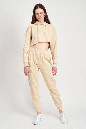 Lunch Date Cropped Hoodie