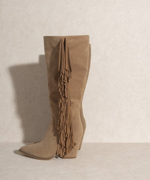 Head West Knee-High Fringe Boots