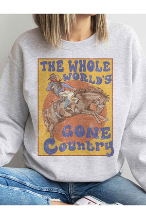 The Whole World Has Gone Country Sweatshirt in PLUS