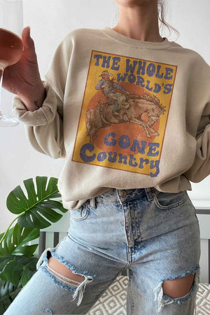 The Whole World Has Gone Country Sweatshirt in PLUS