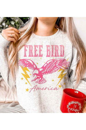 FREE BIRD AMERICA PLUS SIZE SWEATSHIRT