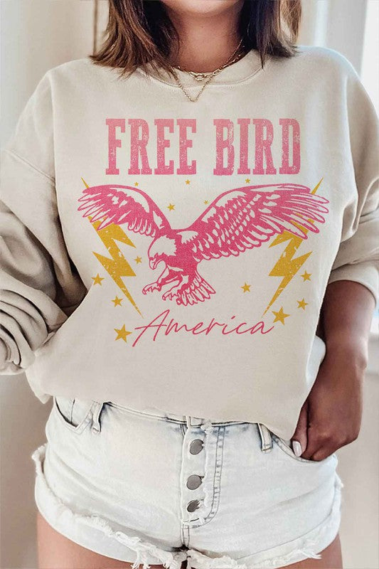 FREE BIRD AMERICA PLUS SIZE SWEATSHIRT