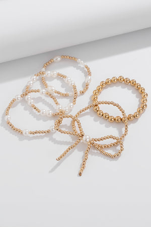 Signed Sealed and Delivered Bow Bracelet Stack