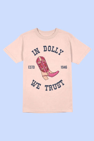 IN DOLLY WE TRUST TEE PLUS SIZE