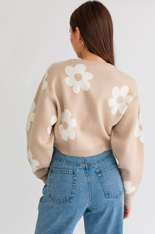 Daisy Days Crop Sweater