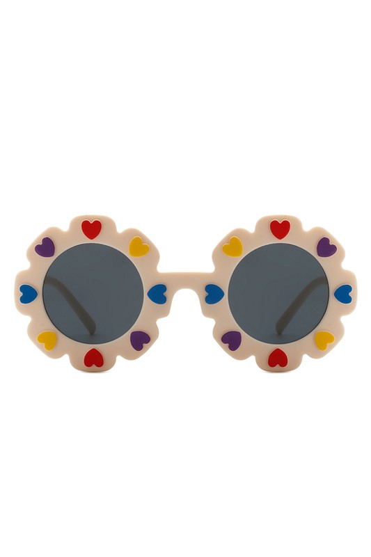 Children Junior Round Circle Heart Sunglasses