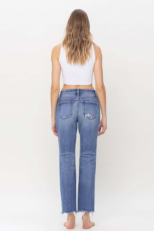 High Rise Straight Jeans by Flying Monkey