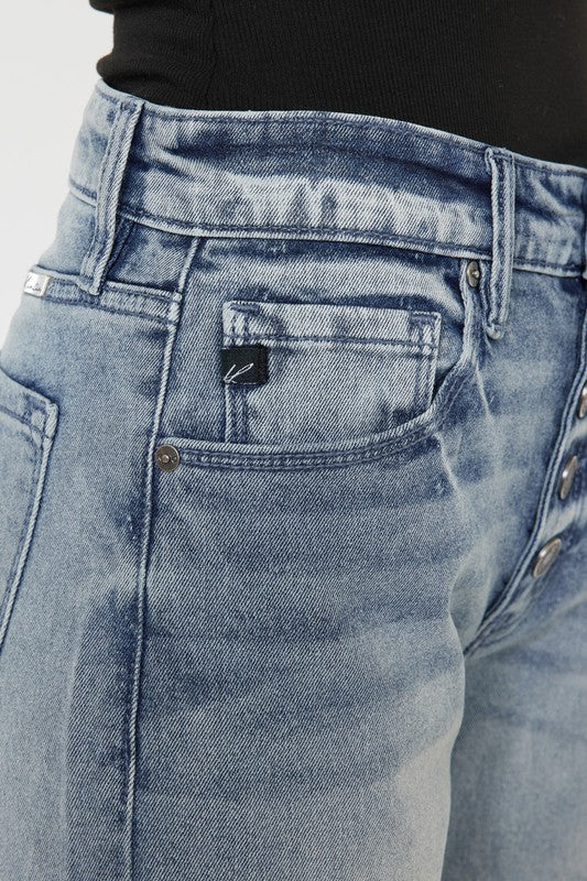 High Rise Straight Fit Denim