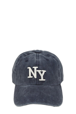 NY Acid Washed Embroidery Hat