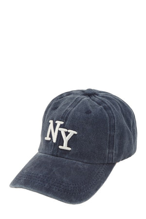 NY Acid Washed Embroidery Hat