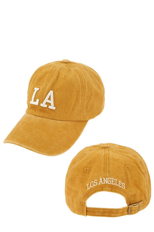 LA Acid Washed Baseball Cap