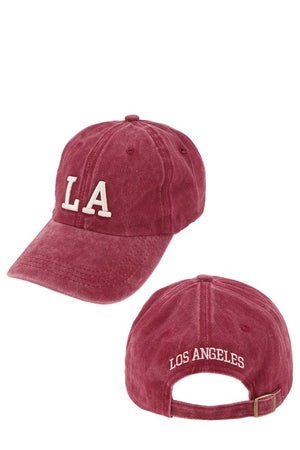 LA Acid Washed Baseball Cap