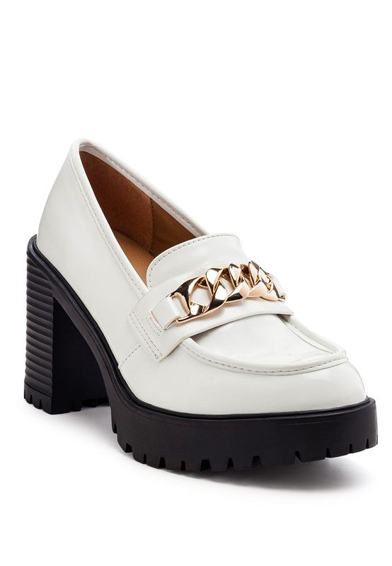 Sachs Block Heeled Chunky Loafers