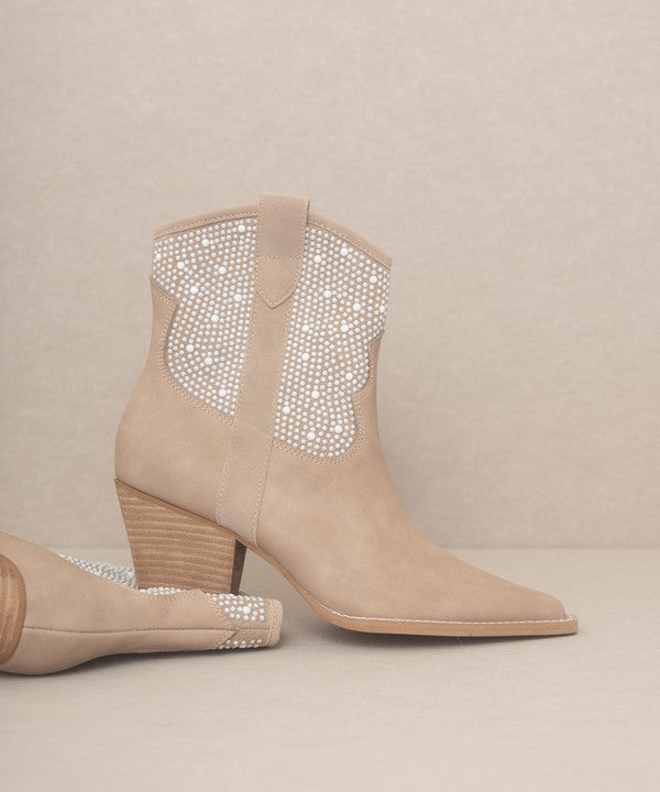 Pearl Studded Western Boots