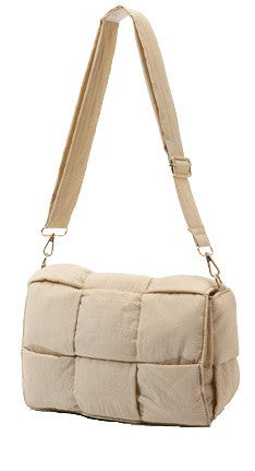 Cross Body Puffer Messenger Bag