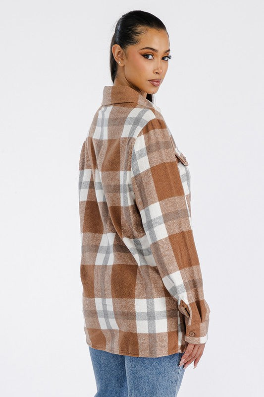 Your Boyfriend's Oversized Soft Flannel Shacket