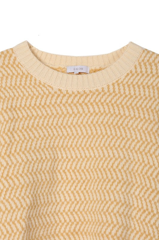 Hits Different Herringbone Sweater