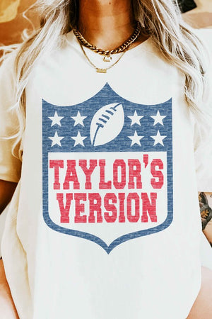 Taylor's Version FOOTBALL OVERSIZED GRAPHIC TEE