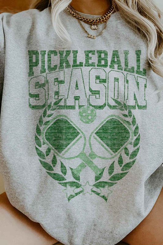 Pickle ball Season Oversized GRAPHIC SWEATSHIRT