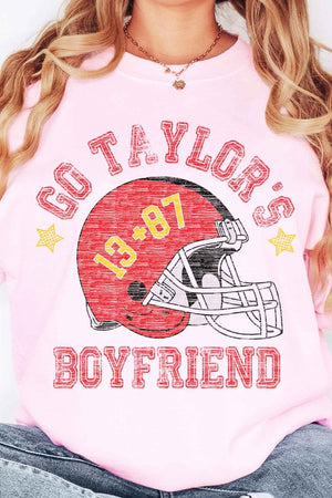 Go Taylor's Boyfriend FOOTBALL OVERSIZED SWEATSHIRT