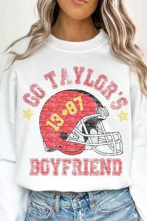 Go Taylor's Boyfriend FOOTBALL OVERSIZED SWEATSHIRT