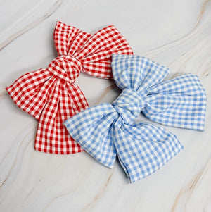 Gingham Bow Pretty Bow Hair Clip