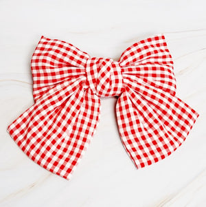 Gingham Bow Pretty Bow Hair Clip