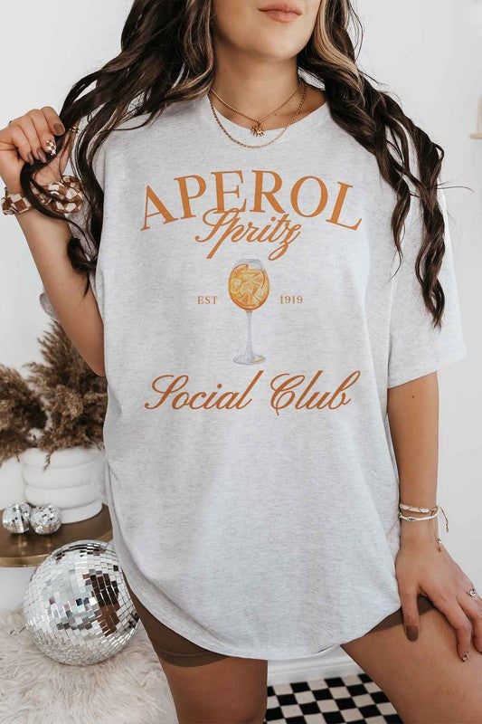 APEROL SPRITZ SOCIAL CLUB OVERSIZED GRAPHIC TEE