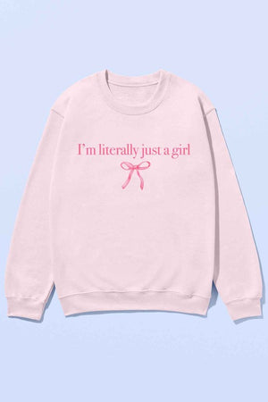 LITERALLY JUST A GIRL OVERSIZED SWEATSHIRT