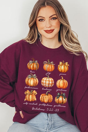 Fruits of The Spirit Pumpkin Graphic Sweatshirts