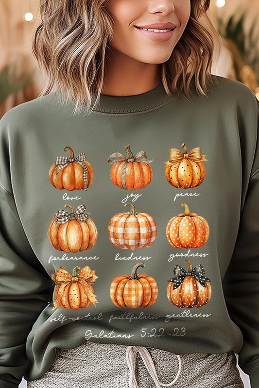 Fruits of The Spirit Pumpkin Graphic Sweatshirts