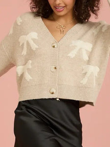 All Bows Crop Cardigan