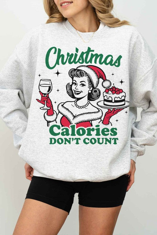 Christmas Calories Don't Count Oversized Sweatshirt