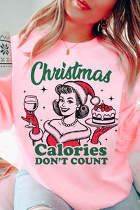 Christmas Calories Don't Count Oversized Sweatshirt