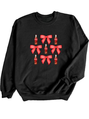 Coquette Soda Coke Graphic Crew Sweatshirt
