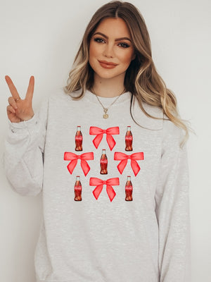 Coquette Soda Coke Graphic Crew Sweatshirt