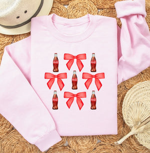 Coquette Soda Coke Graphic Crew Sweatshirt