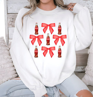 Coquette Soda Coke Graphic Crew Sweatshirt
